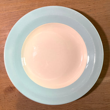 Diep bord / Soepbord / Pastabord - St. Amand Ceranord - uitgevoerd met pastel blauwe rand