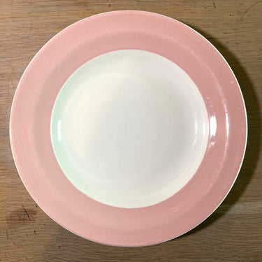 Diep bord / Soepbord / Pastabord - St. Amand Ceranord - uitgevoerd met pastel roze rand