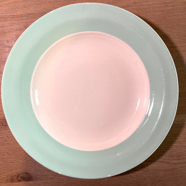 Diep bord / Soepbord / Pastabord - St. Amand Ceranord - uitgevoerd met pastel mintgroene rand