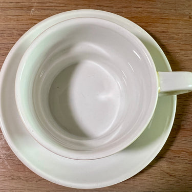 Coffee/Tea cup with saucer - Thomas Germany (part of the Rosenthal group) - made in yellow and white porcelain