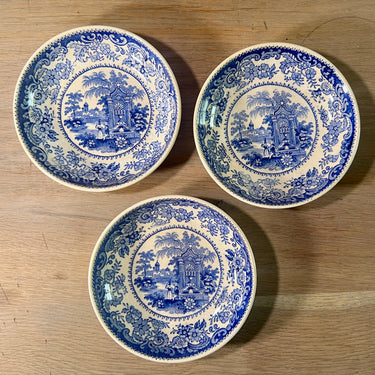 Small dish - deeper model - JB Cappellemans - W. Smith & Cie - FOUNTAIN decor executed in blue