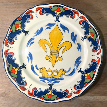 Wandbord / Bord - Moulin des Loups Orchies France - decor van een fleur de lys en 2 vissen - COLLECTION LILLE