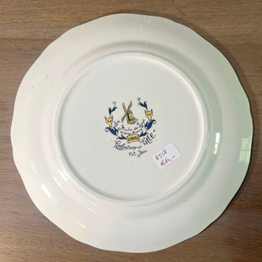 Wandbord / Bord - Moulin des Loups Orchies France - decor van een fleur de lys en 2 vissen - COLLECTION LILLE