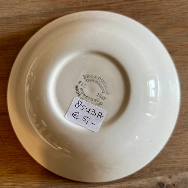 Dessert bowl - Broadhurst Staffordshire - Ironstone - made in England - decoration of a fisherman with a rod under a tree, a boat, a country house