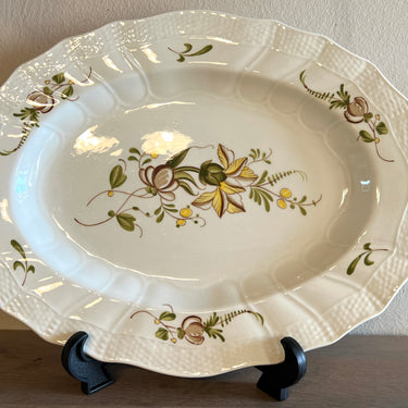 Schüssel/Teller – groß, oval, Modell – Boch – BERGERAC Dekor – OSIER Form