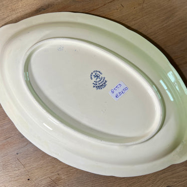 Broodschaal - ovaal model - Societe Ceramique Maestricht - decor BOERENHOEVE uitgevoerd in blauw