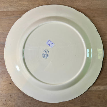 Schaal / Bord - groot, rond, model - Societe Ceramique Maestricht - decor BOERENHOEVE uitgevoerd in blauw