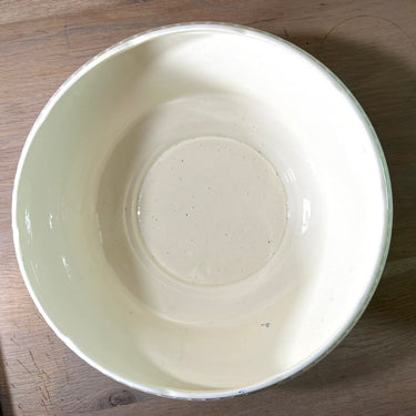 Saladeschaal / Aardappelschaal - Societe Ceramique Maestricht - decor BOERENHOEVE uitgevoerd in blauw