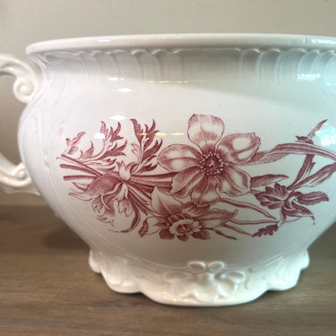 Kamerpot / Pispot - Boch - decor ANEMON uitgevoerd in rood