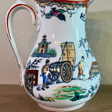 Kannetje / Kan - ongemerkt - decor in Oosterse stijl - blindmerk H met een 2
