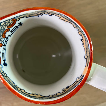 Kannetje / Kan - ongemerkt - decor in Oosterse stijl - blindmerk H met een 2