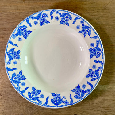 Diep bord / Soepbord / Pastabord - Boch - décor DUX uitgevoerd in lichtblauw