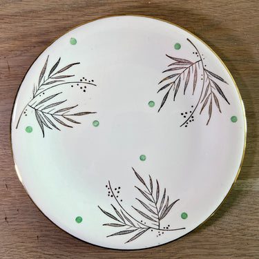 Ontbijtbord / Dessertbord - Boch - decor PALME (BRIGITTE) - vorm MIAMI