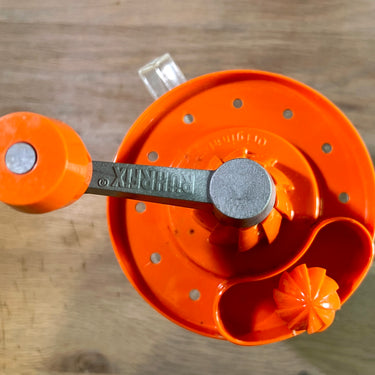 Slagroomklopper/mixer Rührfix - oranje gekleurd model - ca. 1970s - origineel in doos - Model B