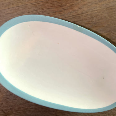 Pickle dish / Ravier - Petrus Regout - executed in pastel blue colour
