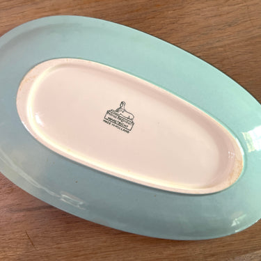 Pickle dish / Ravier - Petrus Regout - executed in pastel blue colour