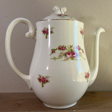 Teapot / Coffee pot - Petrus Regout - model BOUDEWIJN - decor DUBBELROOSJE