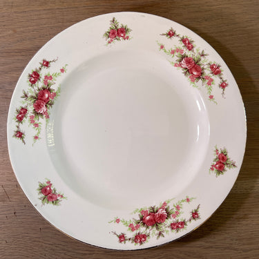 Dinerbord / Eetbord - Boch - décor DUBBELROOSJE - met goudkleur randje