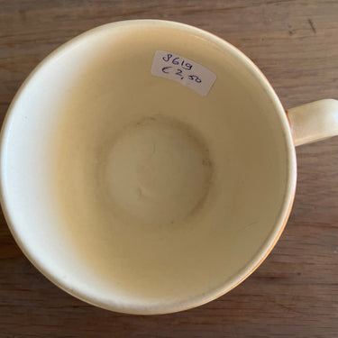 Coffee cup / Teacup - Quimper - decor D307 with a rural design in shades of brown