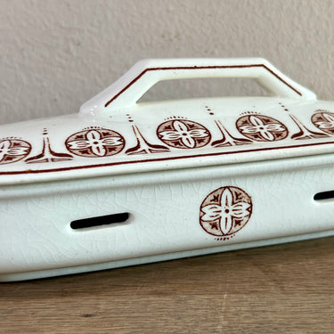 Comb tray - Petrus Regout - BRUXELLES pattern in brown