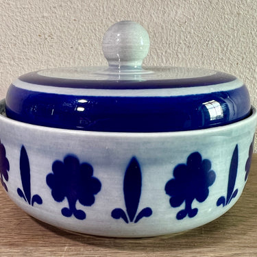 Bonbonschaaltje / Presenteerschaaltje - Boch - vorm MENUET - decor BALTIC in grijs/blauw