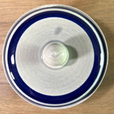 Bonbonschaaltje / Presenteerschaaltje - Boch - vorm MENUET - decor BALTIC in grijs/blauw