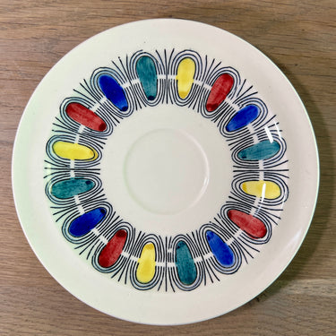 Underplate / Charger - Petrus Regout - vintage multi-color decor