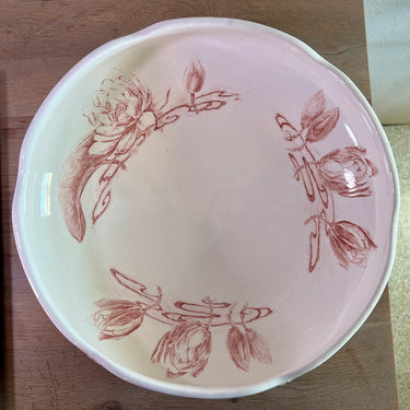 Wash basin / Basin - Franz Anton Mehlem Bonn - LOTUS decor executed in red