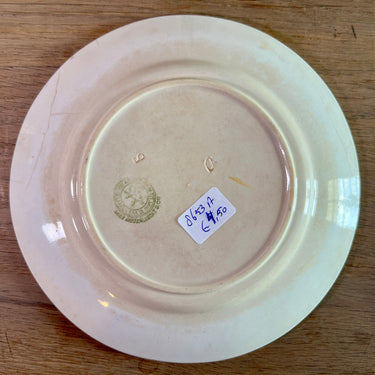 Ontbijtbord / Dessertbord - Nimy - Mouzin Lecat - decor met cherubijnen en roze bewerkte rand (kopie)