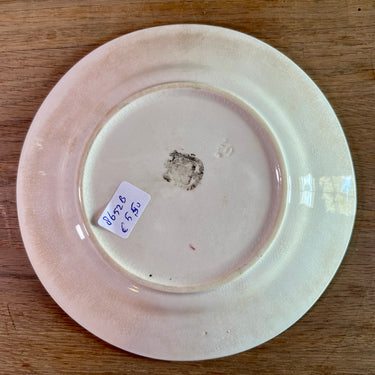 Ontbijtbord / Dessertbord - Nimy - Mouzin Lecat - decor met water, vogels en huizen en blauw bewerkte rand