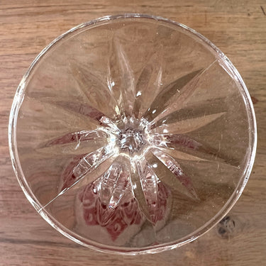 Glass / Sherry glass on foot - VMC Reims (Verreries Mècaniques Champenoises) - Harlequin in red