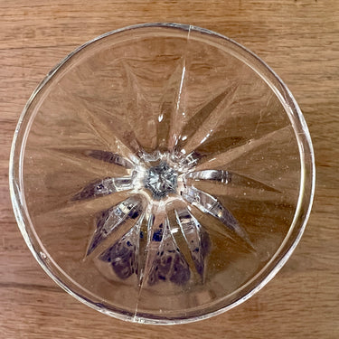 Glass / Sherry glass on foot - VMC Reims (Verreries Mècaniques Champenoises) - Harlequin in blue