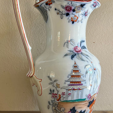 Kan / Lampetkan - Petrus Regout - decor VESTA met Oosterse bloemen/tafereel