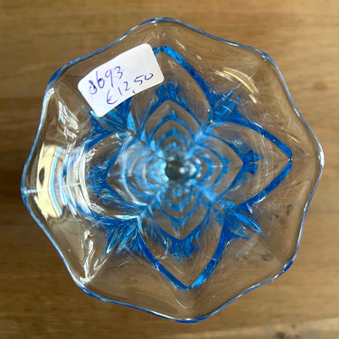 Vase - smaller model - entirely blue tinted glass - unmarked