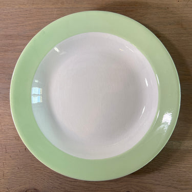 Diep bord / Soepbord / Pastabord - St. Amand - decor VERT met pastelgroene rand