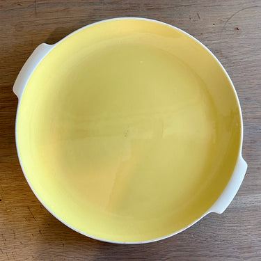 Cakebord / Presenteerbord - Villeroy &amp; Boch - decor SAAR uitgevoerd in geel met creme kleur rand