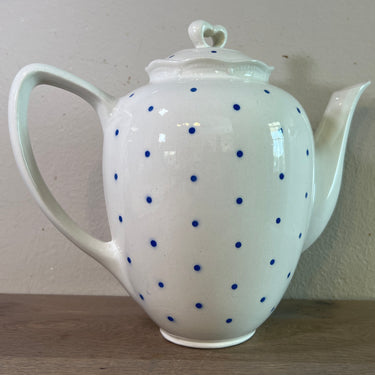 Koffiepot - Boch - vorm FESTIVAL - decor POIS (blauwe stippen/erwten)