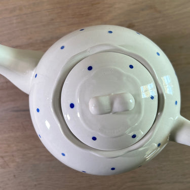 Koffiepot - Boch - vorm FESTIVAL - decor POIS (blauwe stippen/erwten)