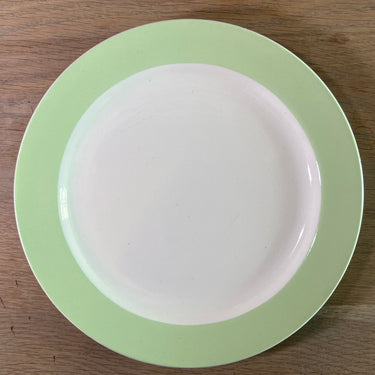 Ontbijtbord / Dessertbord - St. Amand - decor VERT met pastelgroene rand
