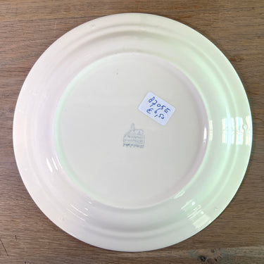Ontbijtbord / Dessertbord - Petrus Regout - uitvoering met okergeel pastelkleur rand