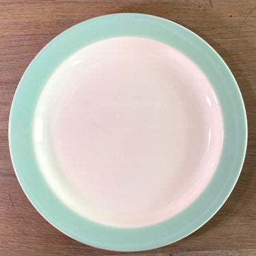 Ontbijtbord / Dessertbord - Petrus Regout - uitvoering met groen pastelkleur rand
