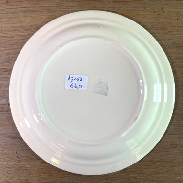 Ontbijtbord / Dessertbord - Petrus Regout - uitvoering met groen pastelkleur rand