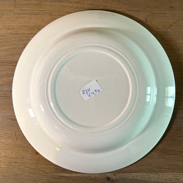 Diep bord / Soepbord / Pastabord - ongemerkt - uitgevoerd met een lila pastel gekleurde bredere rand