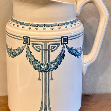 Lampetkan - Villeroy &amp; Boch Dresden - décor SIEGLINDE uitgevoerd in petrol/azuurblauw