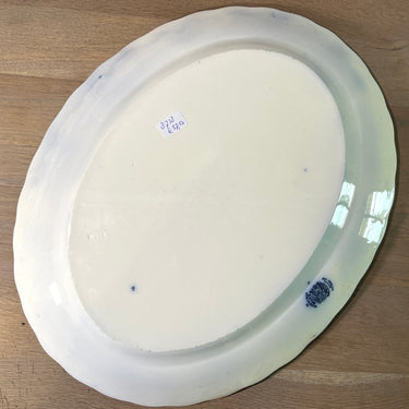 Schaal / Bord - groot model - Burgess & Leigh - decor EATON uitgevoerd in blauw - semi porcelain