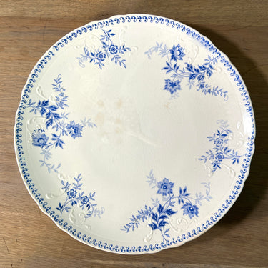 Tazza / Presenteerschaal - laag model - Societe Ceramique Maestricht - decor YVETTE uitgevoerd in (licht)blauw