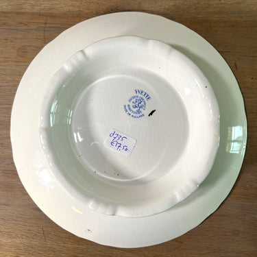 Tazza / Presenteerschaal - laag model - Societe Ceramique Maestricht - decor YVETTE uitgevoerd in (licht)blauw
