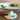 Tazza / Presenteerschaal - middelhoog model - Creil et Monteraux - decor met wat lijkt op aardbeiplantjes