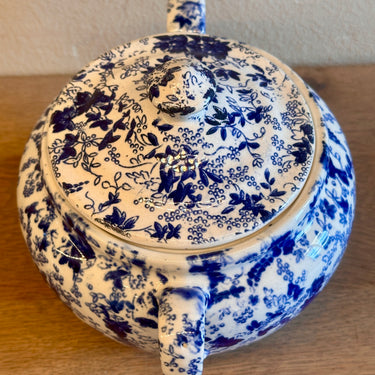 Suikerpot - Nimy - decor POMPADOUR uitgevoerd in blauw/wit
