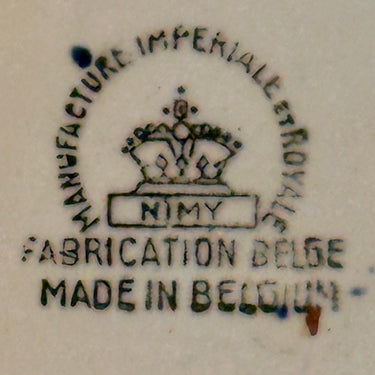 Onderschotel / Schotel (zonder kopje) - Nimy - decor POMPADOUR uitgevoerd in blauw/wit